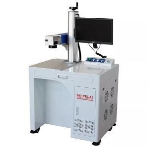 20W Metal Nonmetal Cylindrical Surface Printing Logo Code Number Fiber Laser Marking Engraver Machine with PC System Fs20