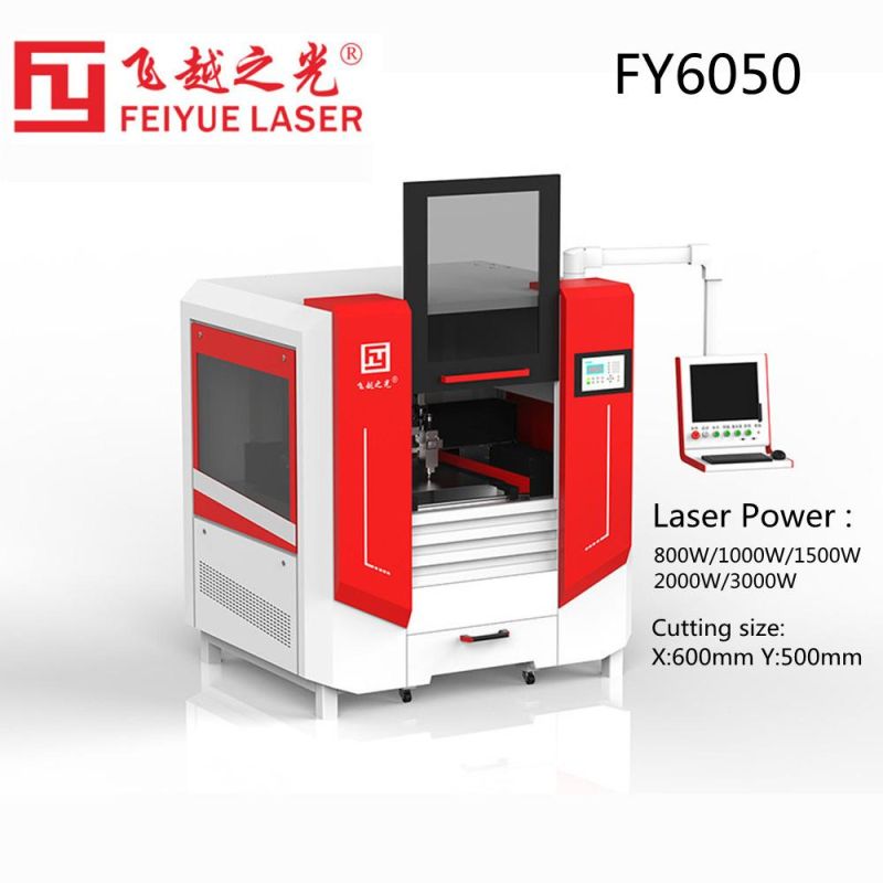 Fy6050 Fiber Laser Cutting Aluminum Feiyue CCD Laser Cutting Machine Fiber Precision Machines Titanium Stainless Steel Iron Sheet Laser Cutting Machine