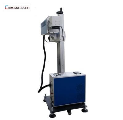 Online CO2 Flying Laser Marking Machine for Jeans Wood Bottles