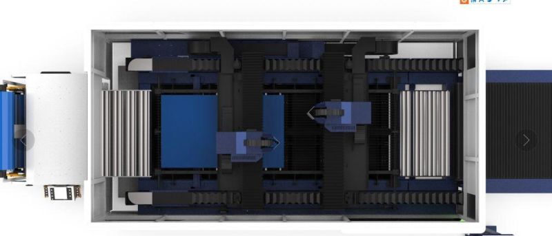 1500-3000W Double Beams and Double Laser Cutting Heads Coil Stock Sheet Laser Cutting Machine