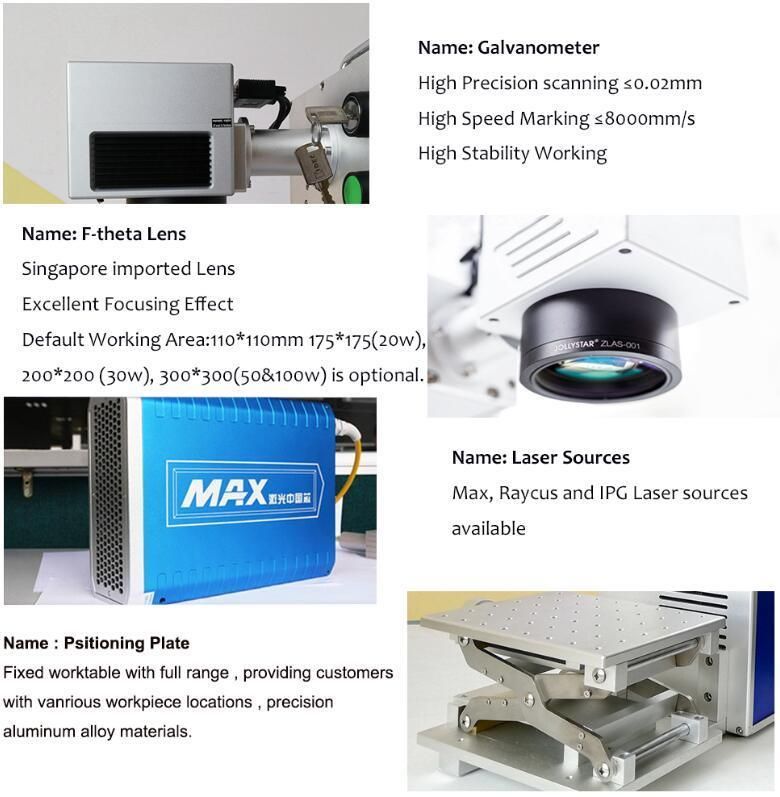 20W 30W Fiber Laser Machine Price with Ezcad / Laser Manufacturer