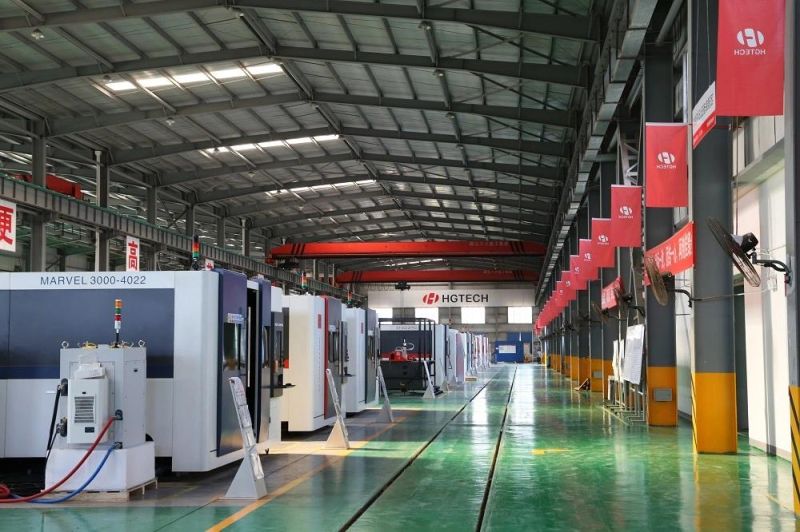 Hgtech 4022 Big Power 3kw 4kw 6kw Metal Pipe CNC Laser Cutter Fiber Laser Cutting Machine for Aluminum Steel Metal Tube