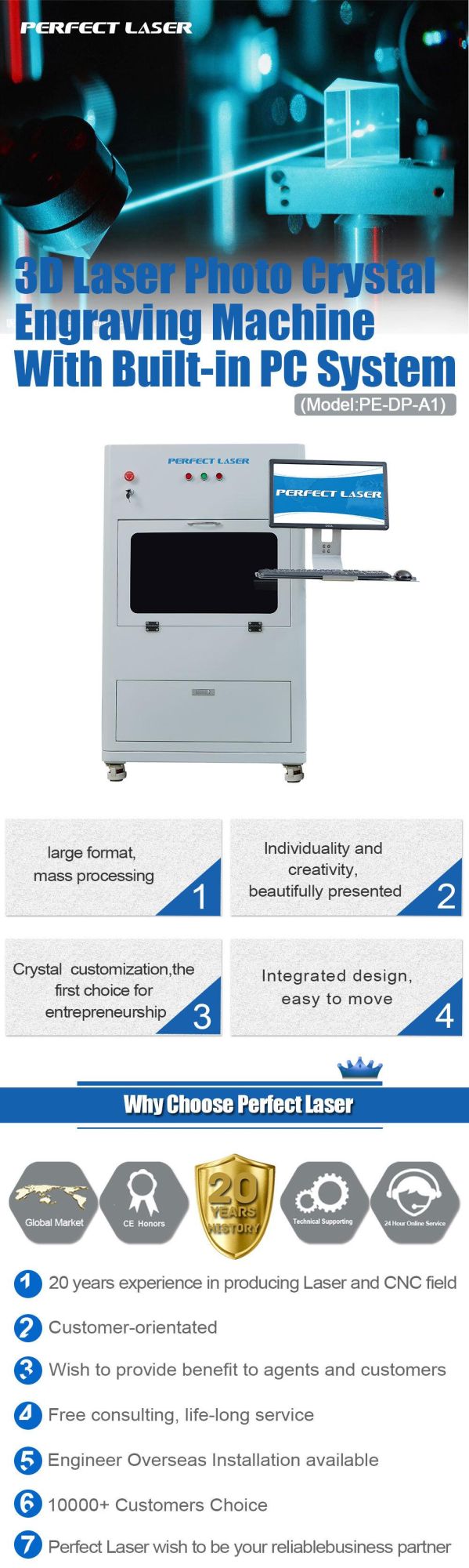 3D LED Crystal Cube/Trophy/Keychain/Craft Gift/Glass Ball with CCD Camera Human Portrait Photo Inside Subsurface CNC Laser Engraver Engraving Machines Price