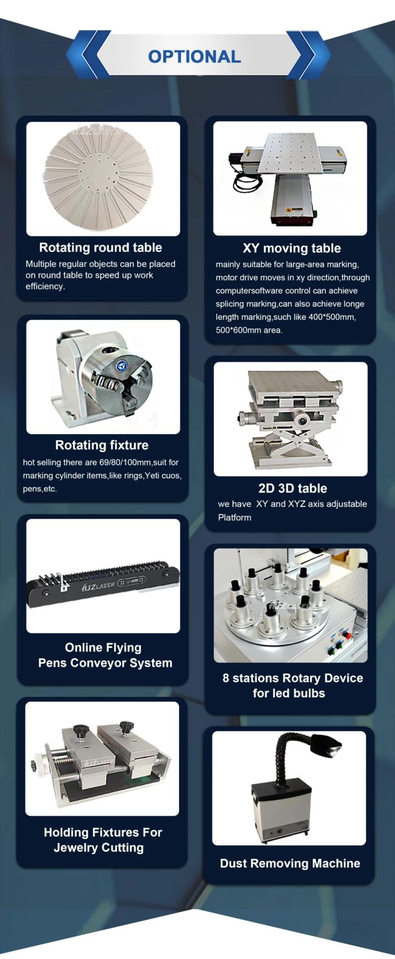 CO2 Laser Marking Machine with Conveyor Belt for Pen Marking Wood Engraving