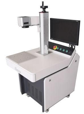Highly Sealed Cabinet Mini Laser Marking Machine 20W with Electricity Automated Lifting System 2021