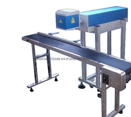 Flying CO2 Laser Marking Machine for Cosmetcis Package Bottles/Food Package