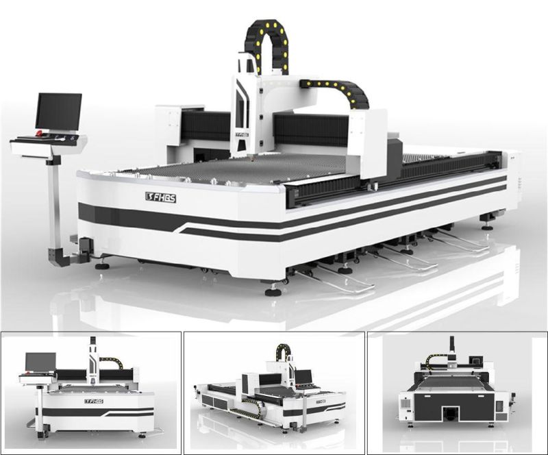 Fhbs Ipg Laser Source Open Small Format 8mm Metal Laser Cutting Machine for Galvanized Metal Sheet Steel