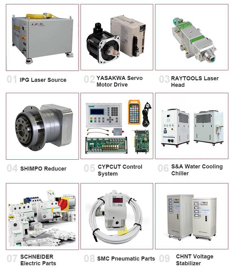Laser Cutting Machine and Equipments for Metal Sheet Aluminum Cooper