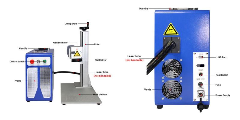 Split Type Stable Laser Outputting Superior Performance Jewelry Laser Marking Machine