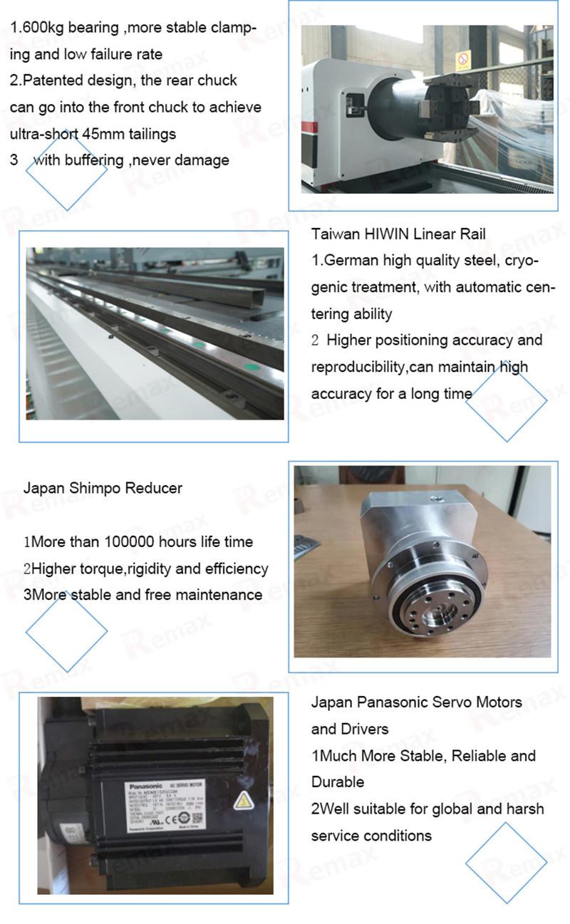 Industry Carbon Steel Stainless Aluminum Pipe Cutting Machine / CNC Fiber Laser Tube Cutter Equipment Remax 2060 with CE