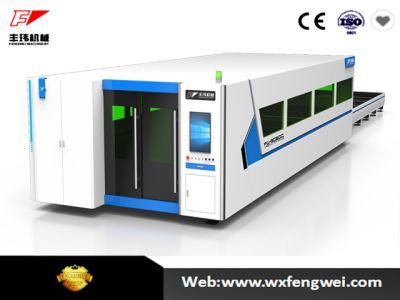 Automatic Feeding and Rotation Tube and Sheet Fiber Laser Cutter with in-Line Pallet Changer