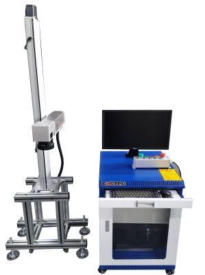 Portable Safety Enclosed Fiber Laser Marking Machine with Red Pointer Electrical Lifting Pillar for Metal Engraving