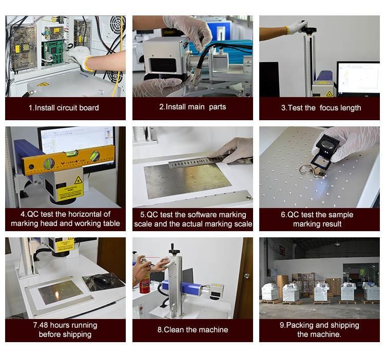 Chinese Fiber Laser Spare Parts Marking Machine with Rotary Table