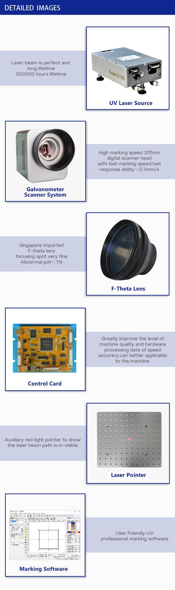 High Quality 200X200 10W Glasses Frame Laser Marking Machine