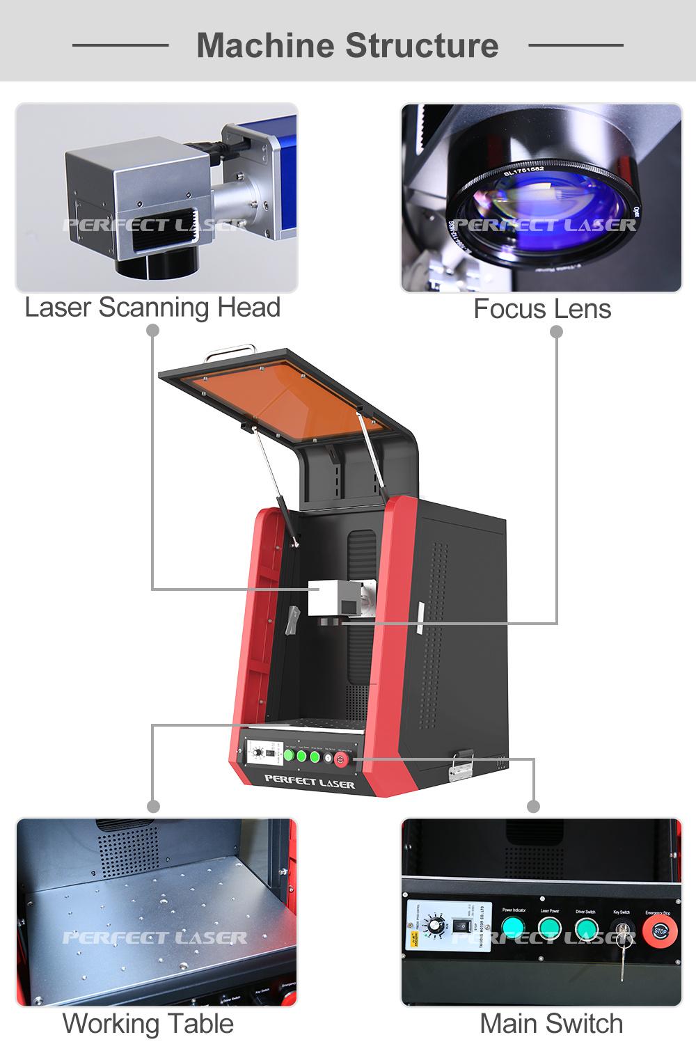 Full Enclosed 20W 30W 50W Fiber Laser Marking Machine