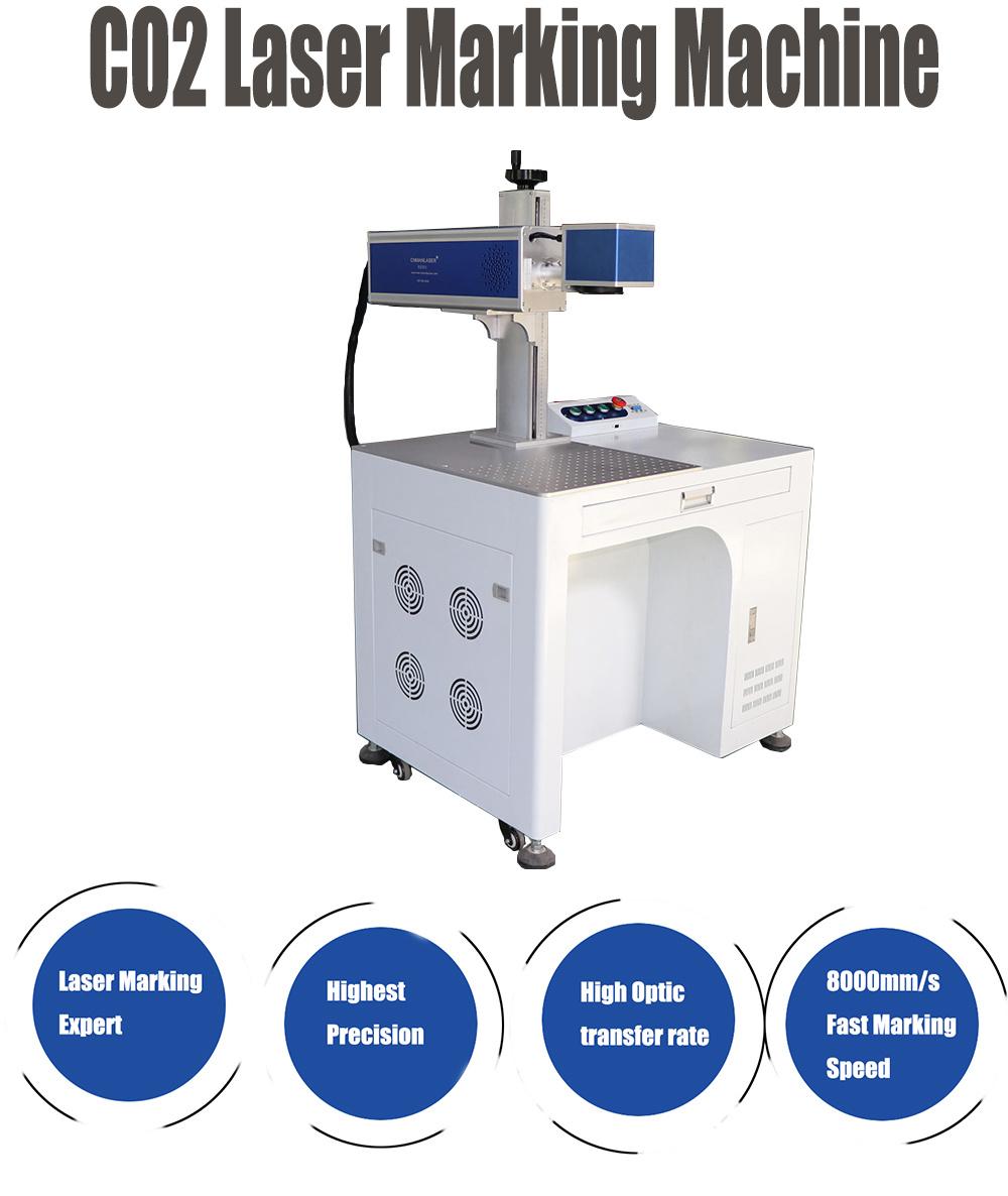 60W 80W CO2 Laser Marking Machine for Wood Animal Ear Tag Plastic