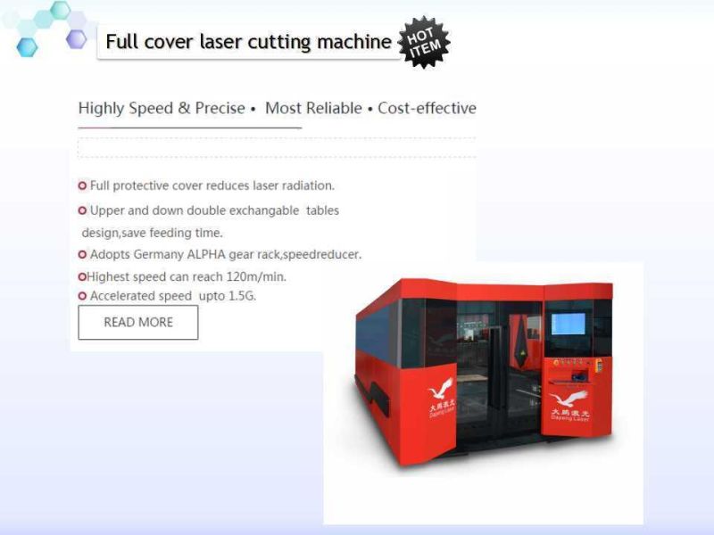 Dapeng Fast Speed High Quality CNC Router Laser Engraver Cutter 500W 750W
