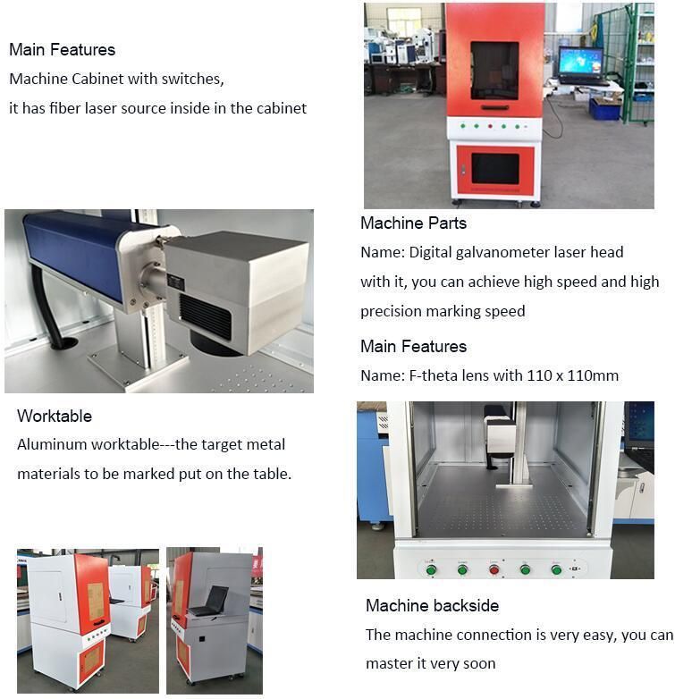 Enclosed Desktop Laser Marking Machine with Ce FDA SGS Approval