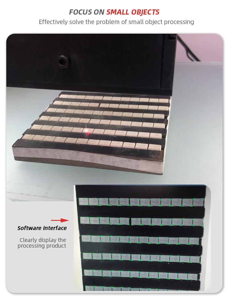 Logo Printing Machine Fiber Laser Marking Machine with CCD and Conveyor