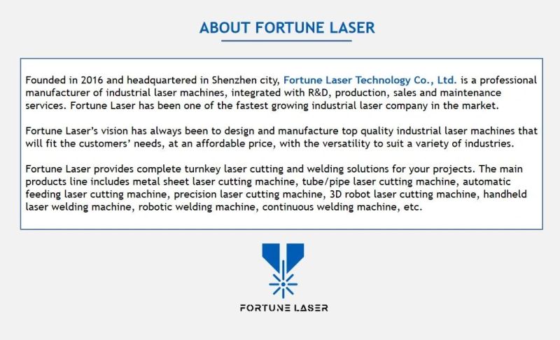 FL-At4020 Industry Laser Machine Metal Pipe Tube Fiber Laser Cutting Machine with Auto Feeding System