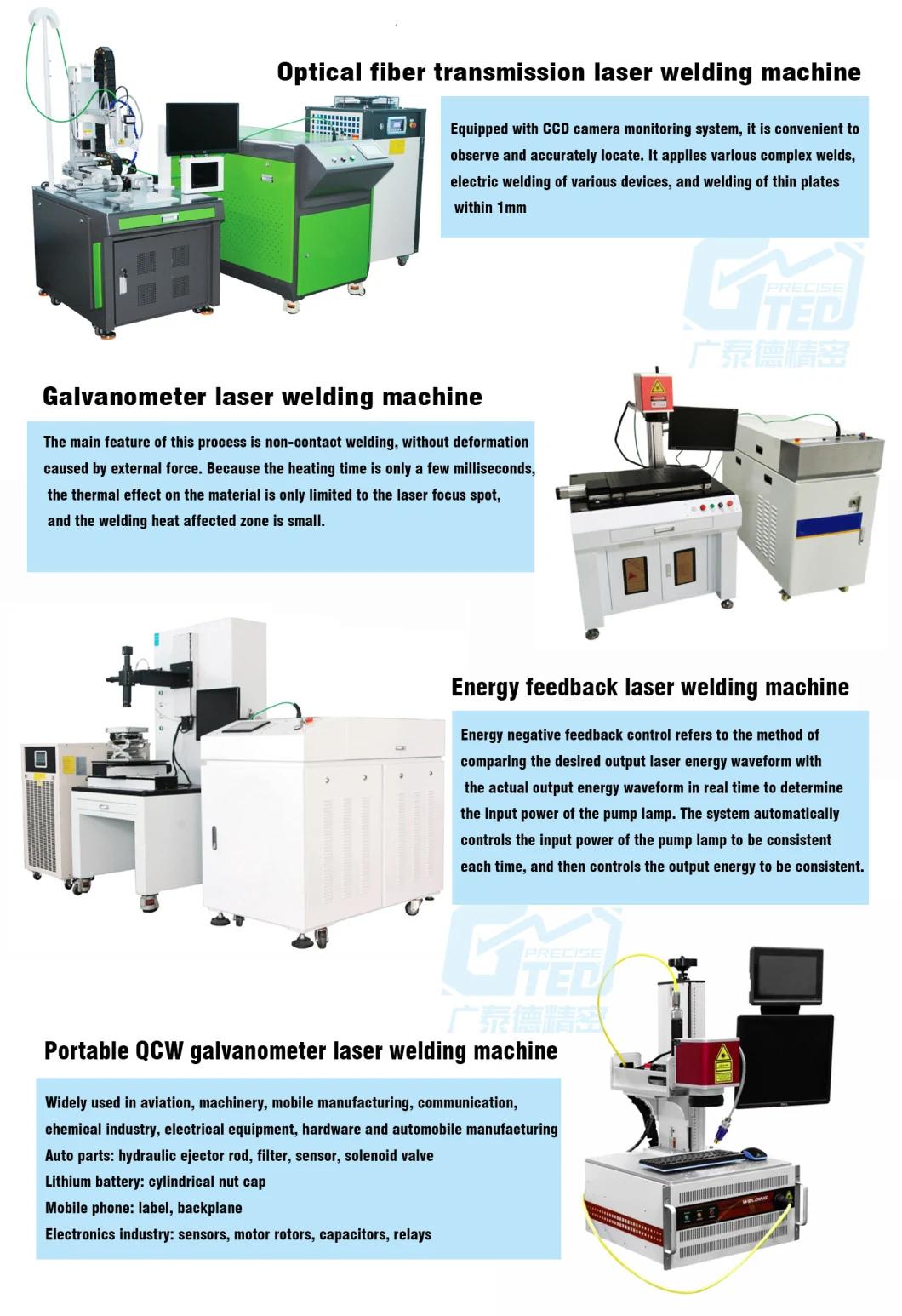 Qcw 60W Mini Portable 18650 Lithium Battery Nickel Sheet CCD Galvo Fiber Laser Welding Machine