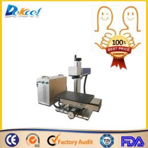 10W 20W Portable Fiber Laser Etching Marking Machine with Moving Table for Big Size Material