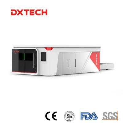 Ipg 1530 Protection Cover Enclosed Sheet Metal Fiber Laser Cutting Machine 1000W with Conveyor
