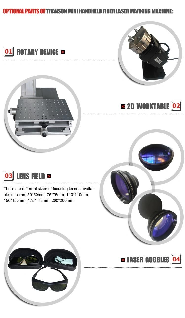 Portable Engraving Machine Handheld 50W Fiber Laser Marker for Metal and Nonmetal