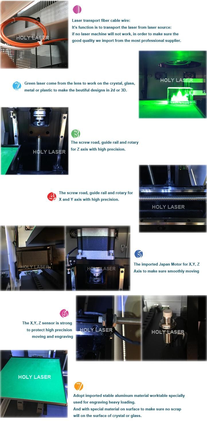 2D 3D Crystal Laser Photo Subsurface Inside Engraving Machine