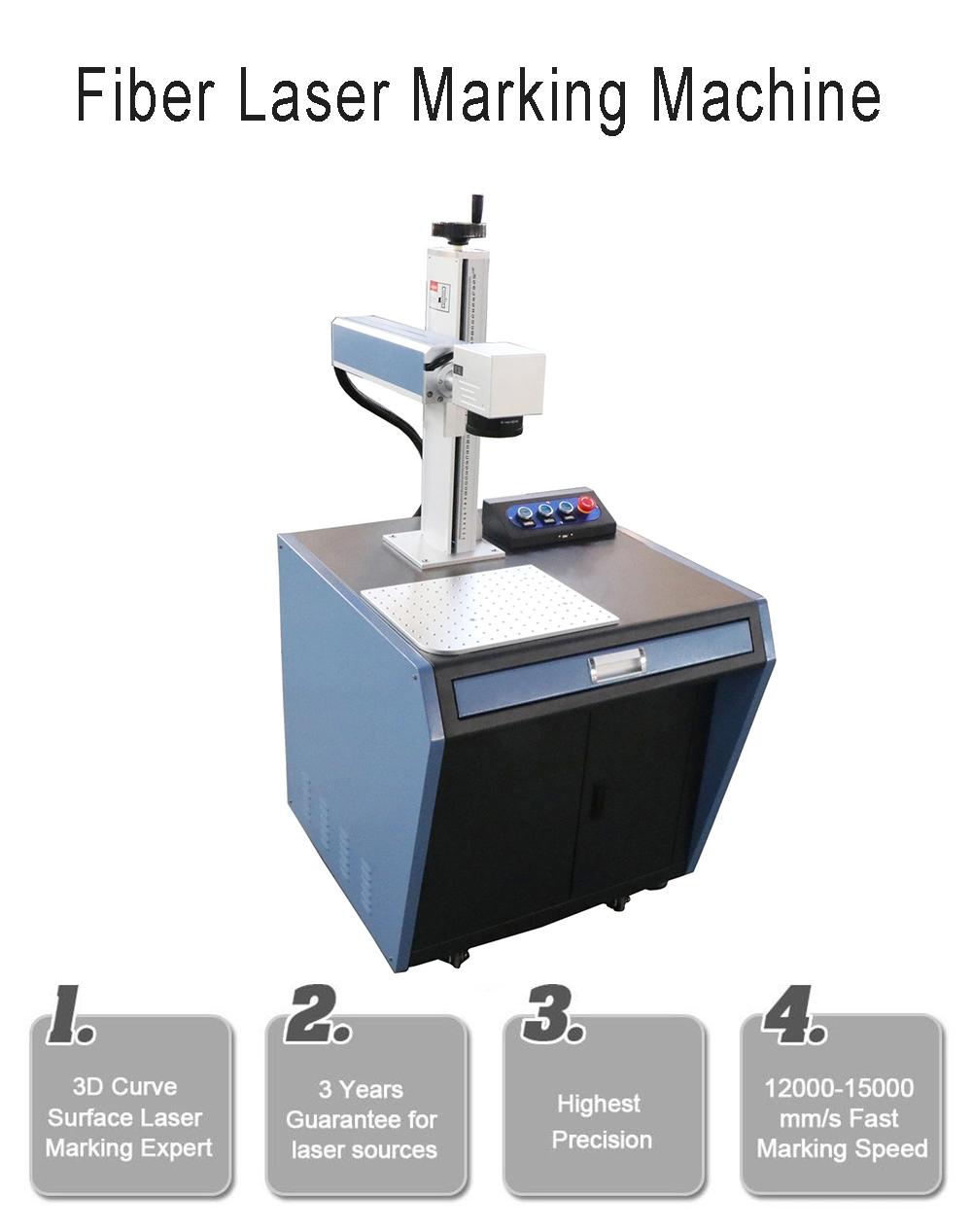 50W Fiber Laser Marking Machine for Carbon Steel/Stainless Steel/Aluminum/Brass