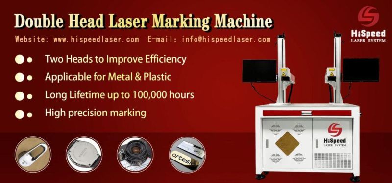 China Best Cost Plastic Double Head Machine Metal Material Logo Laser Engraving Marking Machine