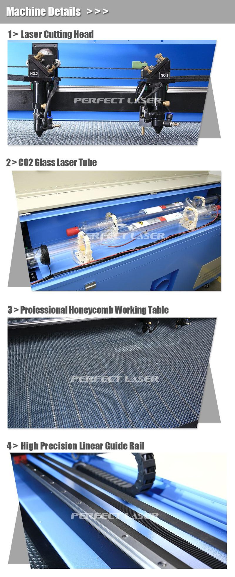 Double Heads CO2 Laser Cutting Machine for Fabric / Leather / Cloth