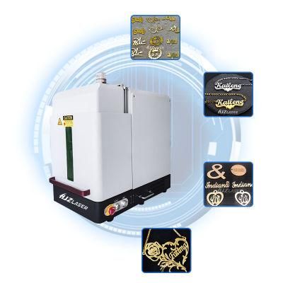 20W Stainless Steel Aluminum Laser Marking Machine with Enclosed Hood