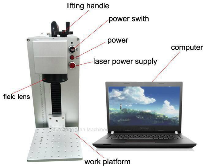 Portable Laser Marking Machine 30W for Logos Production Date