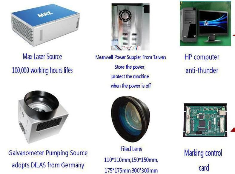 Aluminum Gold Silver Fiber Laser Marking Equipment / CNC Machine