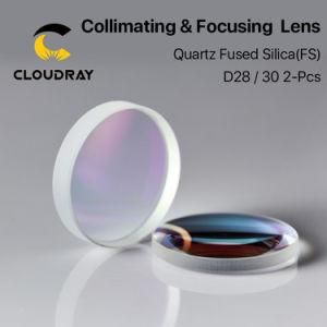 Cloudray 2PCS Focusing &amp; Collimating Lens Dia 30mm OEM Quartz Fused Silica Fiber Laser 1064nm