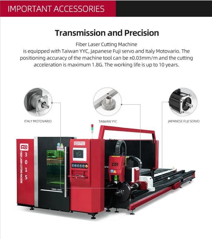 High Quality Pipe and Plates Metal Sheet Tube CNC Fiber Laser Cutting Machine with Double Exchange Platform/ Fully Cover Tube and Sheet Laser Cutting Machine