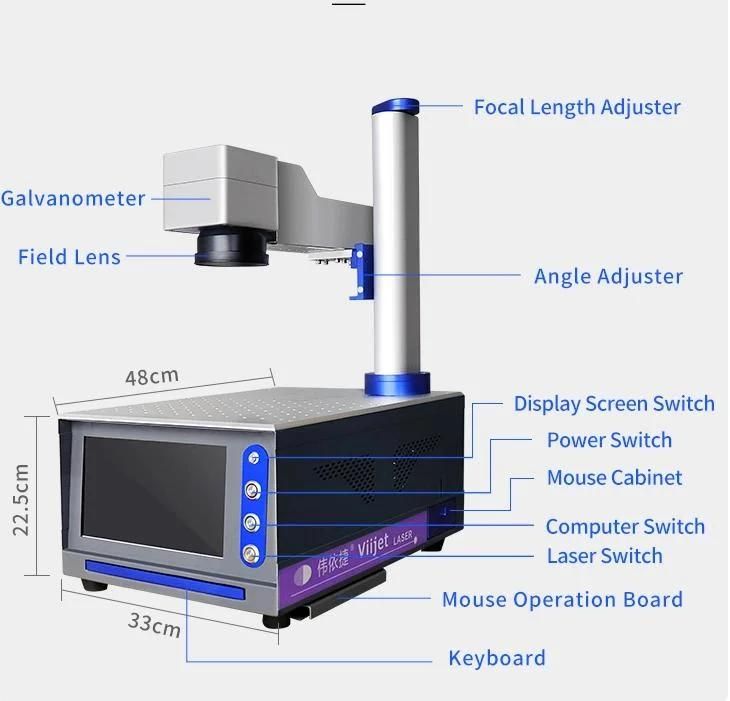 20W/30W Fiber Laser Marking Machine for Craft Coding