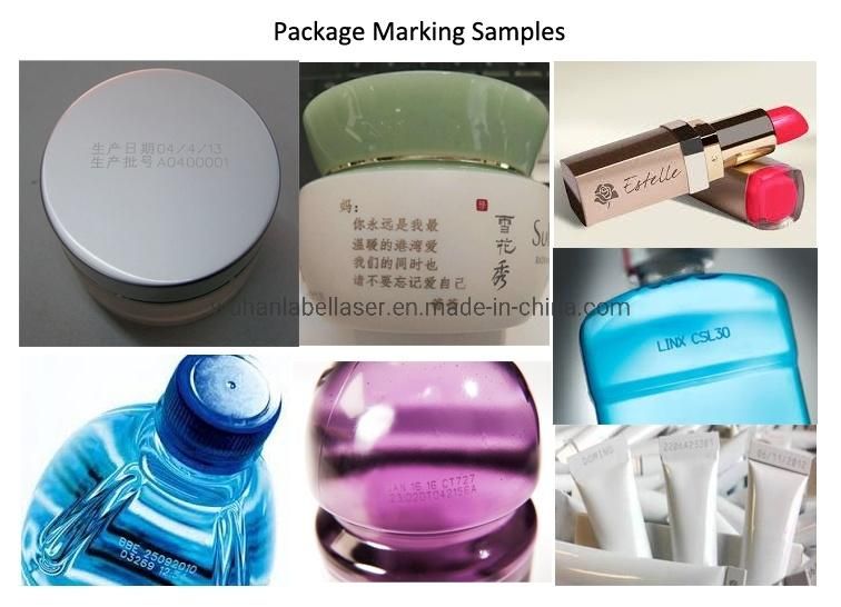 Flying CO2 Laser Marking Machine for Cosmetcis Package Bottles/Food Package