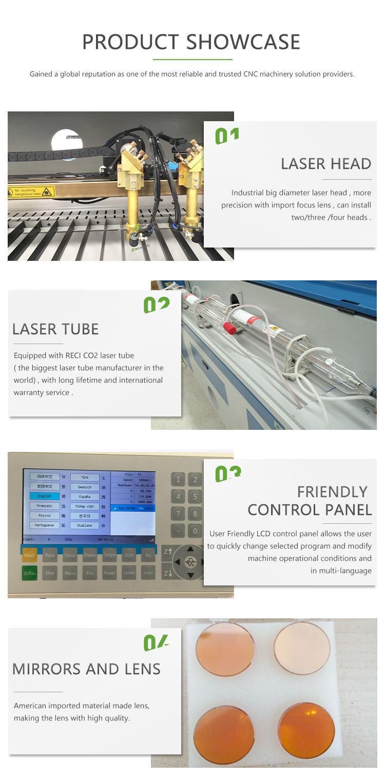 Laser Cutting CO2 Laser Cutting Machine MDF Plywood Laser Cutting Machine 1325 150W