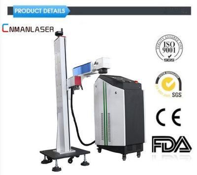 50W 100W Fiber/CO2 Flying/Fly Laser Marking/Engraving/Printing/Printer/Marker/Engraver Machine with Conveyor Belt