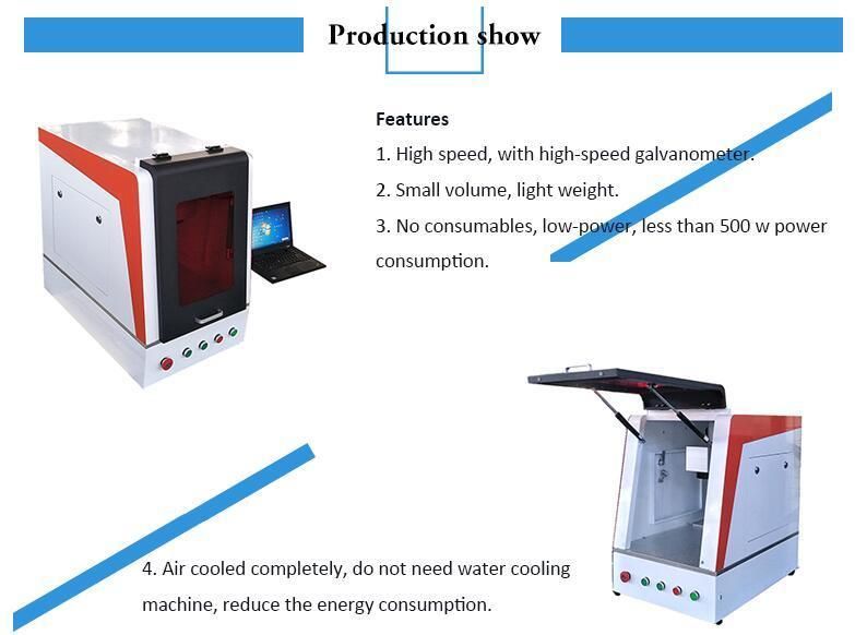 30W High Speed Fiber Laser Marking Machine for Code Logo Date