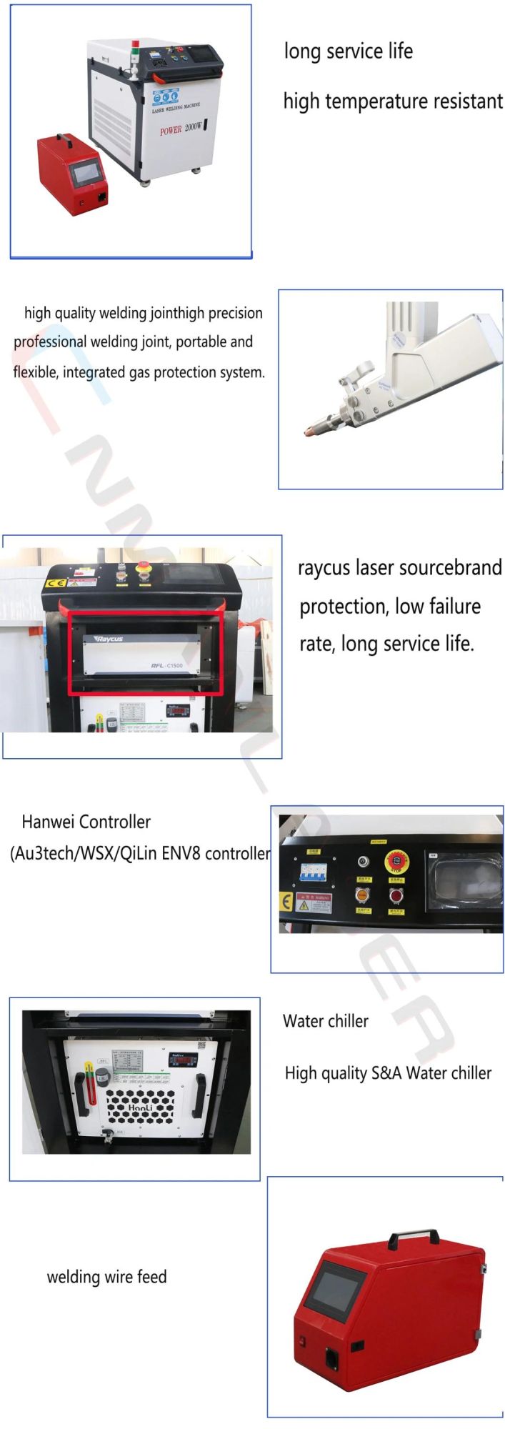 1000W 2000W Handheld Laser Cutter Welder Cleaner Fiber Laser Cutting Cleaning Welding Machine