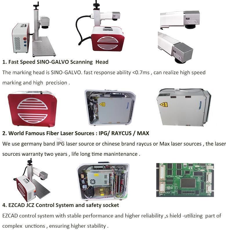 CNC Economical Table Fiber Laser Marker Marking Machine for Metal