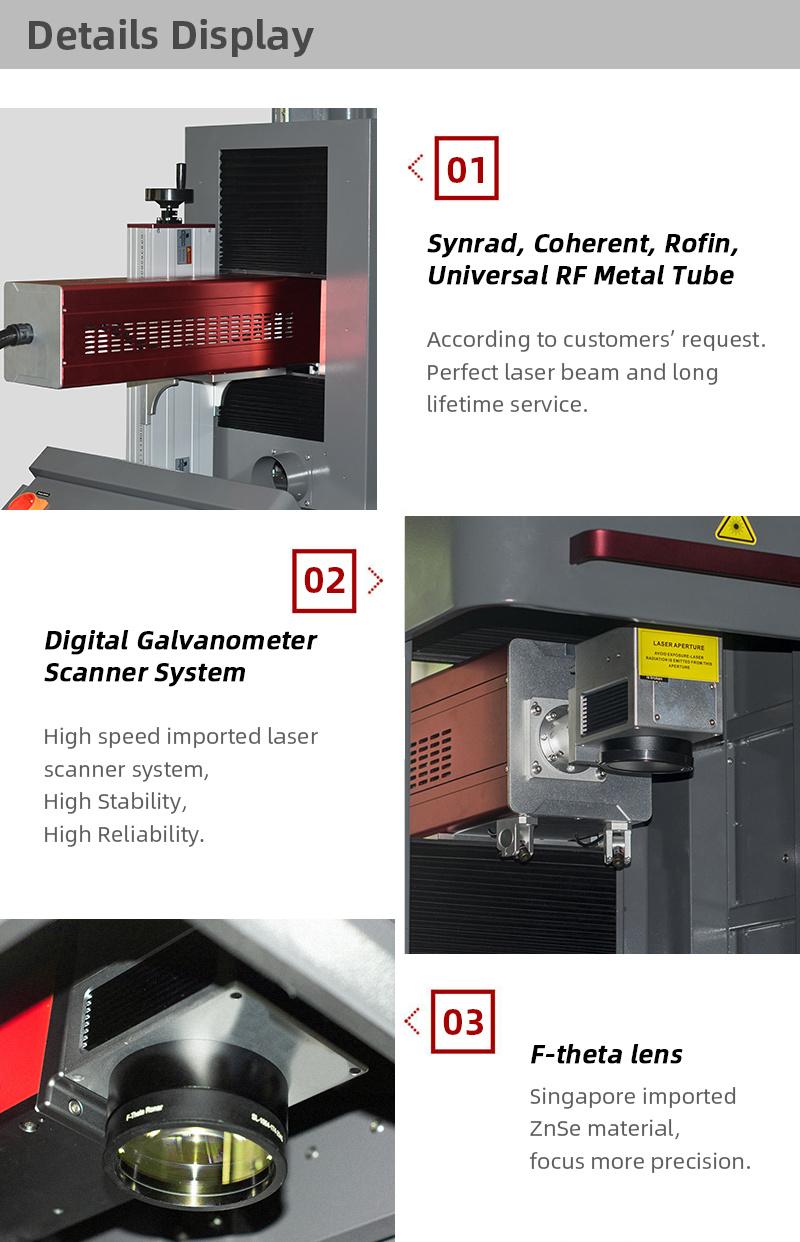 Protective Cover Widely Used CO2 Laser Marking Machine for Sale