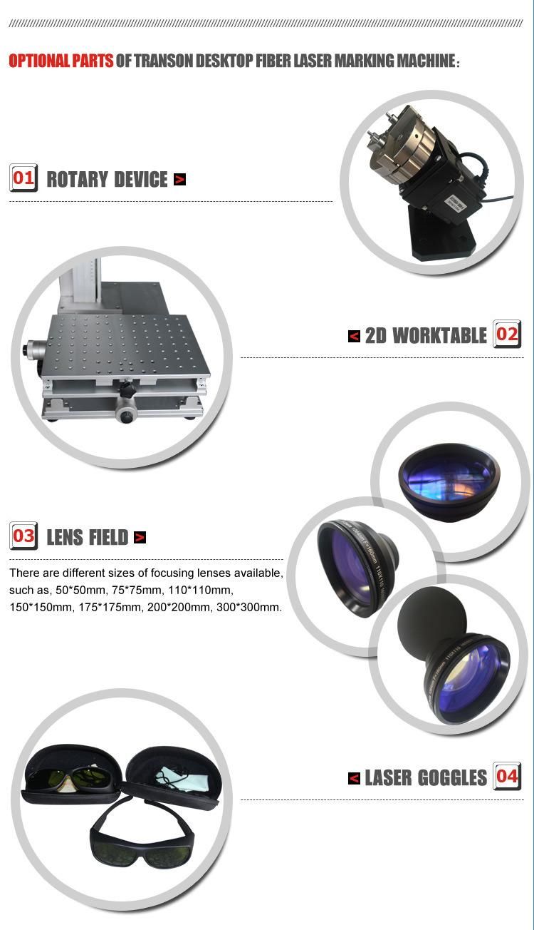 Desktop Fiber Color Laser Marking Machine Mopa Jpt 30W 60W