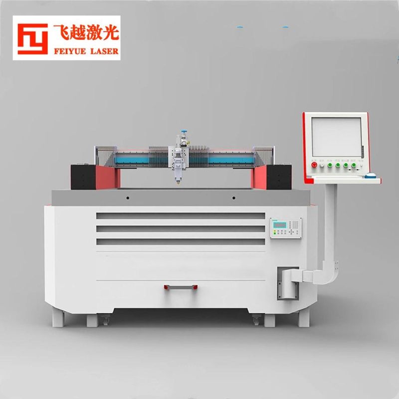 Fy1315 Feiyue Laser CNC Metal Laser Cutter Laser Cutting Machine for Steel Plate SUS NdFeB Stainless Steel Aluminum Laser Cutter Speed with 500mm/S