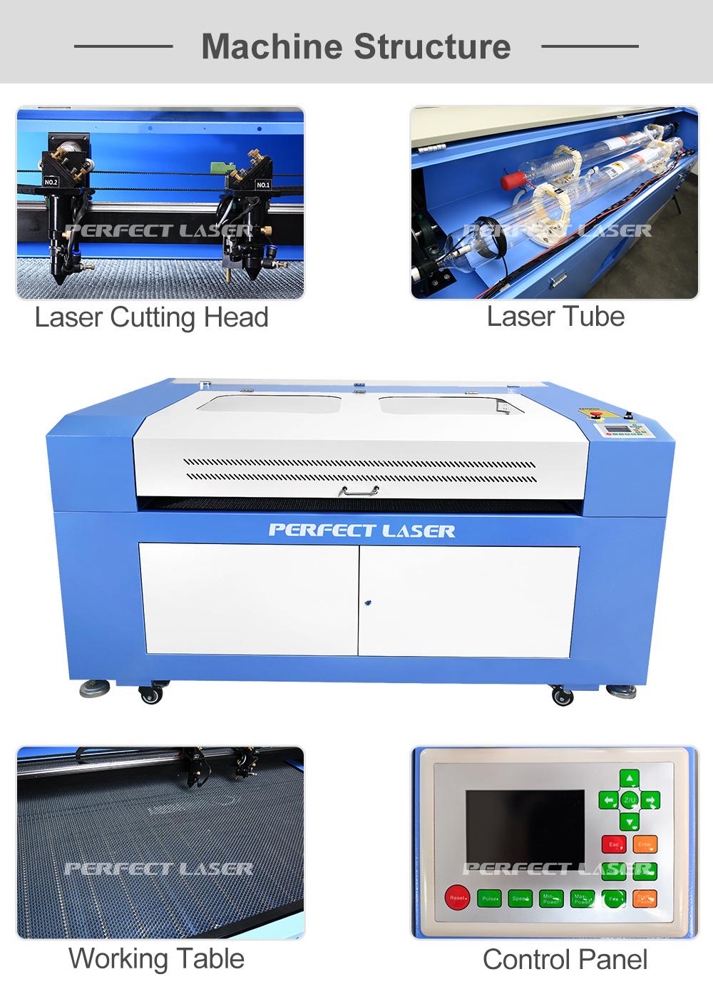 Double Heads CO2 Laser Cutting Machine for Fabric / Leather / Cloth