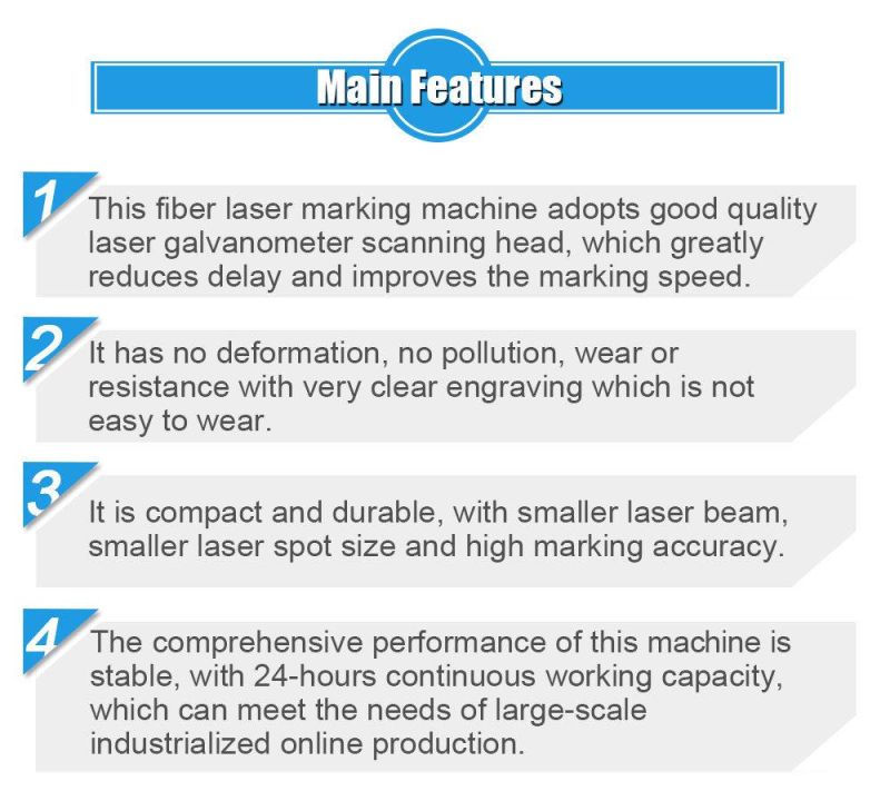 Mini 20W 30W 50W Metal Stainless Steel Locks Fiber Laser Engraving Machine