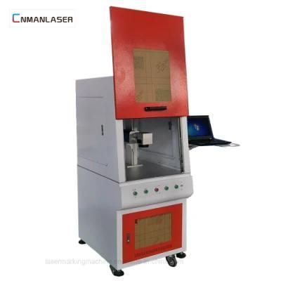 Raycus 50W Enclosed Fiber Laser Marking Machine for Aluminum Steel